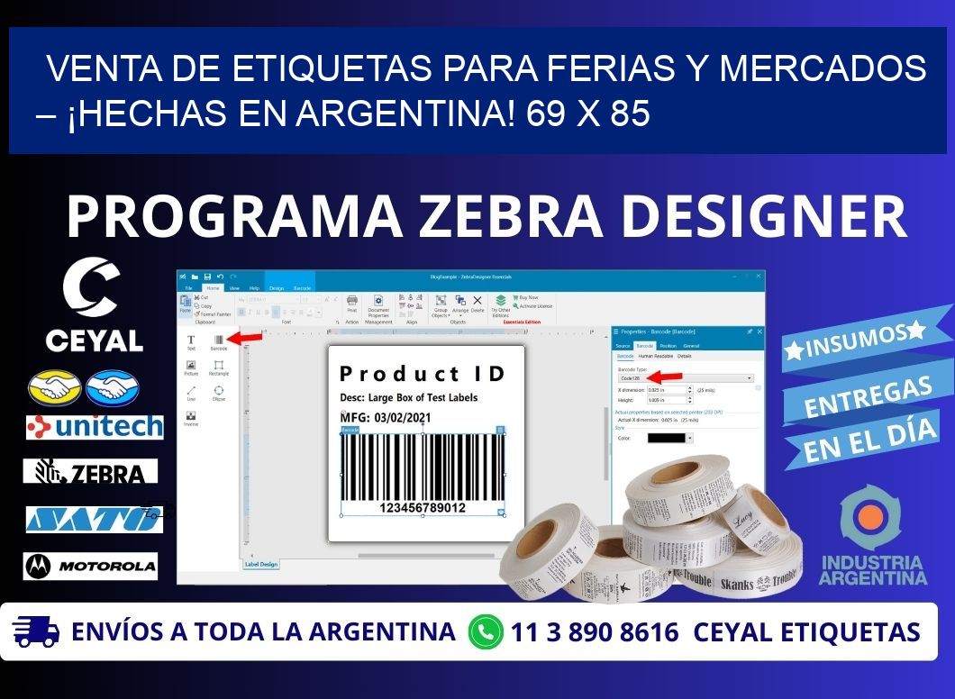 VENTA DE ETIQUETAS PARA FERIAS Y MERCADOS – ¡HECHAS EN ARGENTINA! 69 x 85