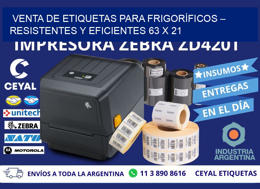 VENTA DE ETIQUETAS PARA FRIGORÍFICOS – RESISTENTES Y EFICIENTES 63 x 21