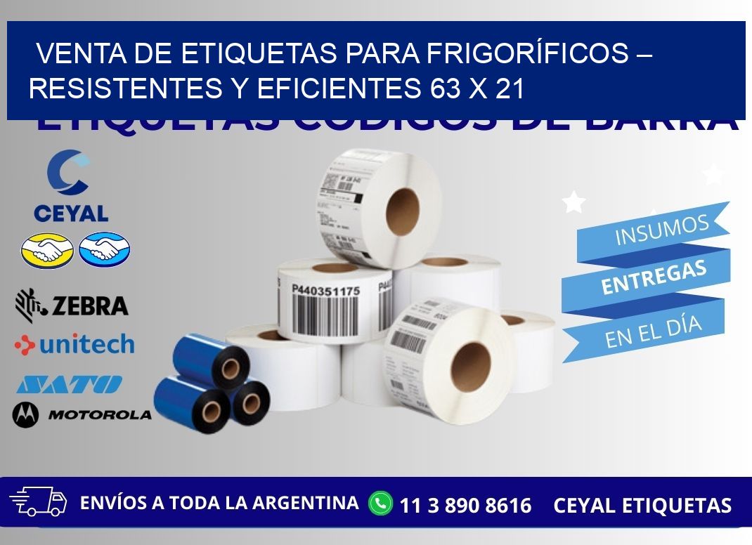 VENTA DE ETIQUETAS PARA FRIGORÍFICOS – RESISTENTES Y EFICIENTES 63 x 21