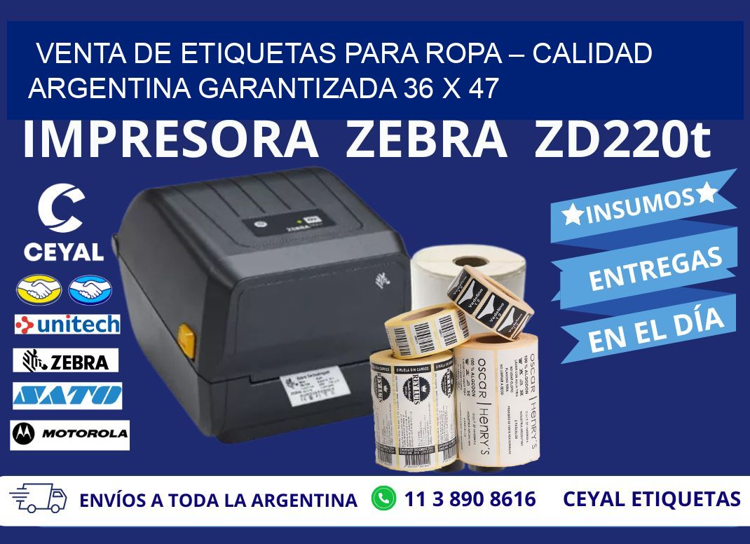 VENTA DE ETIQUETAS PARA ROPA – CALIDAD ARGENTINA GARANTIZADA 36 x 47