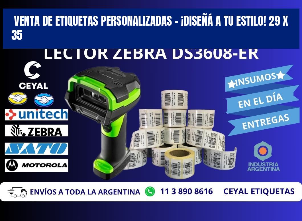 VENTA DE ETIQUETAS PERSONALIZADAS – ¡DISEÑÁ A TU ESTILO! 29 x 35