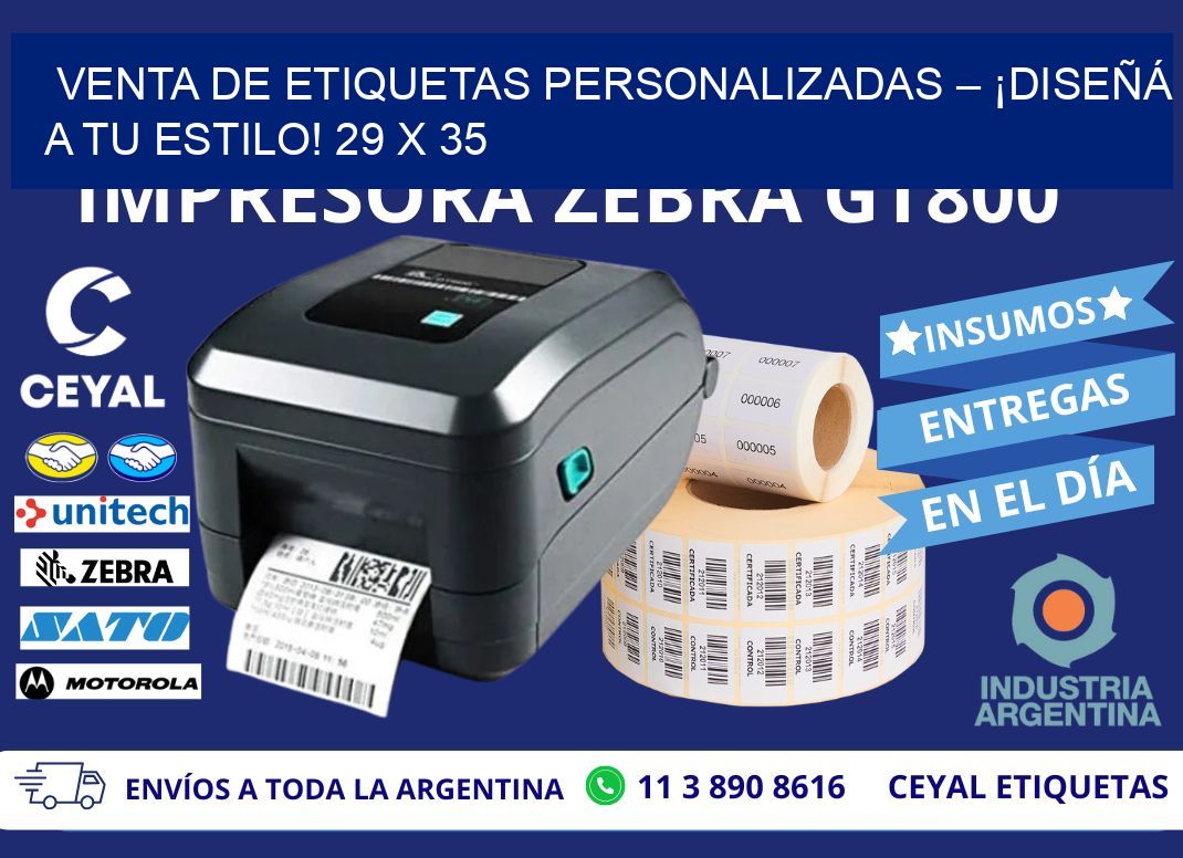 VENTA DE ETIQUETAS PERSONALIZADAS – ¡DISEÑÁ A TU ESTILO! 29 x 35
