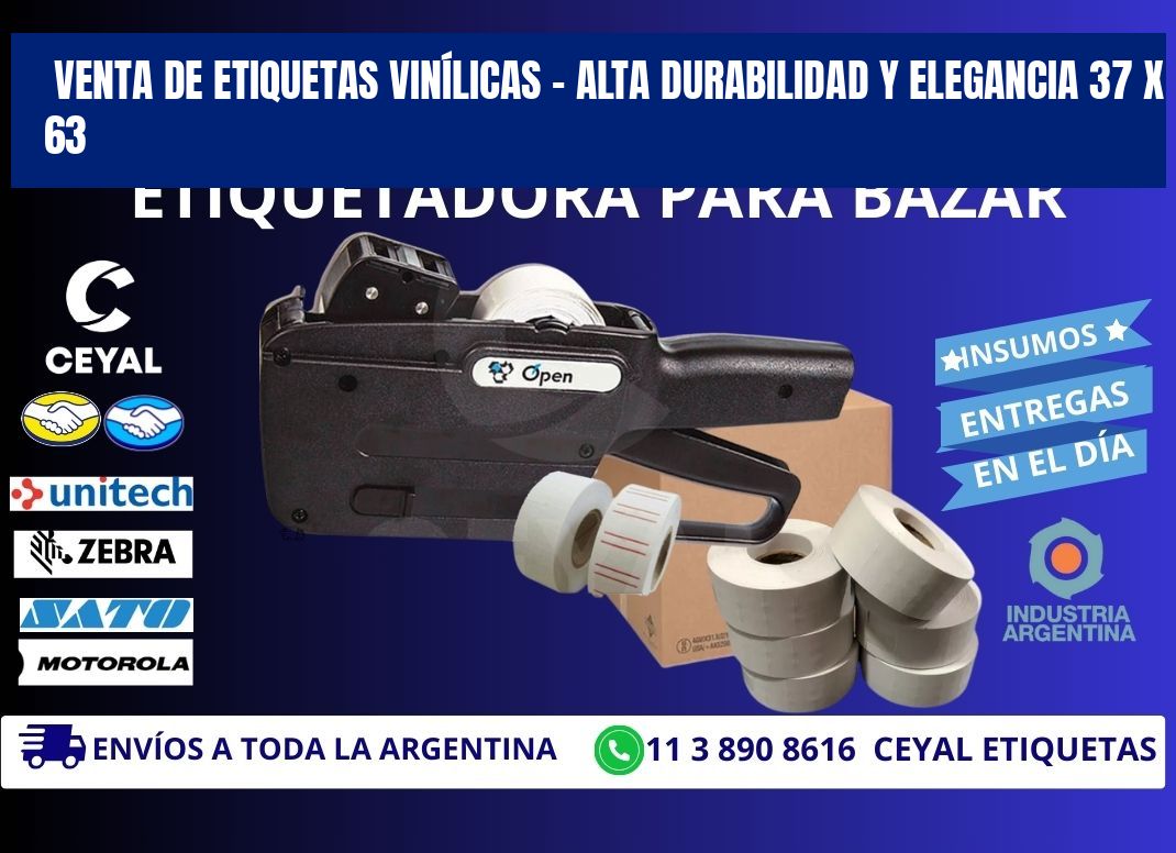VENTA DE ETIQUETAS VINÍLICAS – ALTA DURABILIDAD Y ELEGANCIA 37 x 63