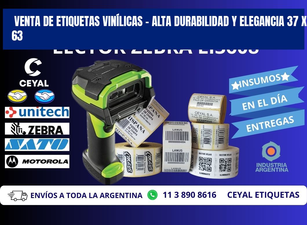 VENTA DE ETIQUETAS VINÍLICAS – ALTA DURABILIDAD Y ELEGANCIA 37 x 63