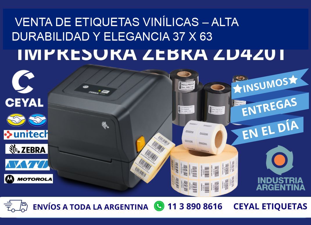 VENTA DE ETIQUETAS VINÍLICAS – ALTA DURABILIDAD Y ELEGANCIA 37 x 63