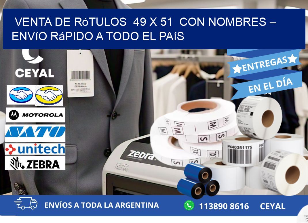 Venta de Rótulos 49 x 51 con Nombres – Envío Rápido a Todo el País
