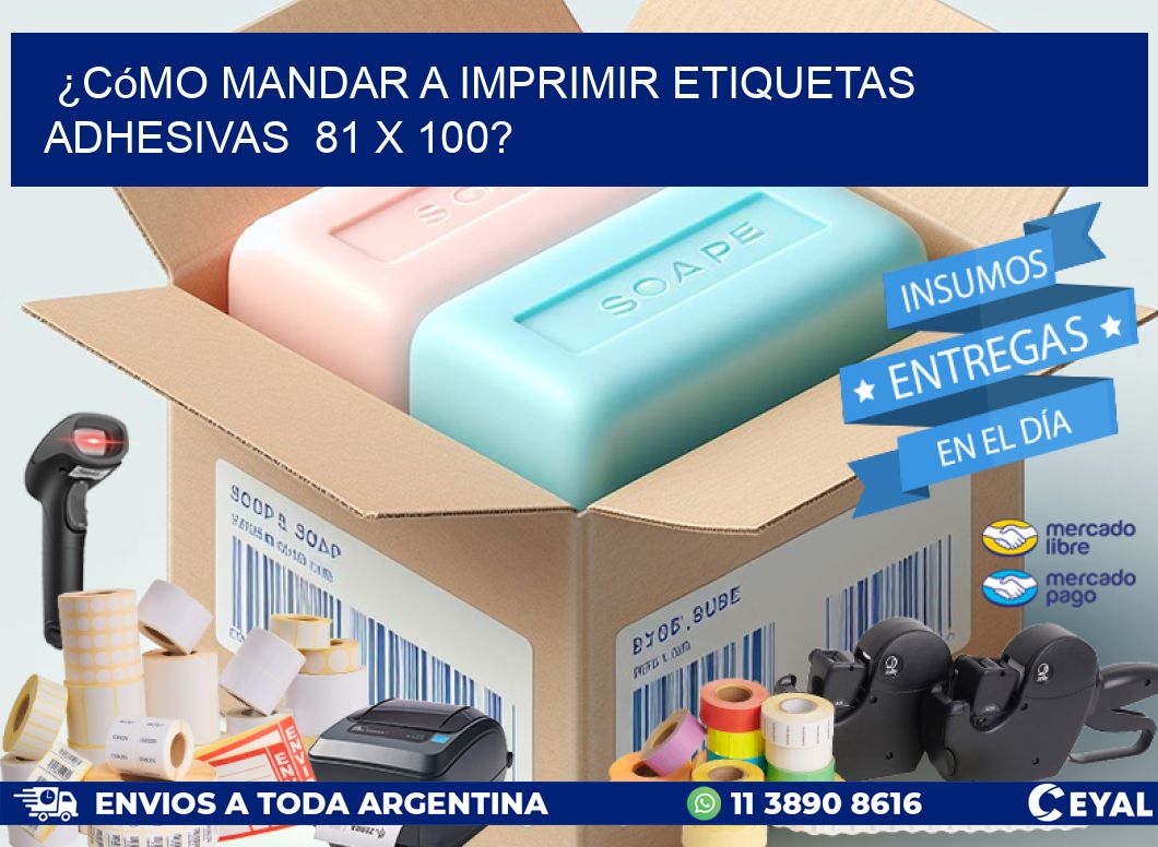 ¿Cómo mandar a imprimir etiquetas adhesivas 81 x 100?
