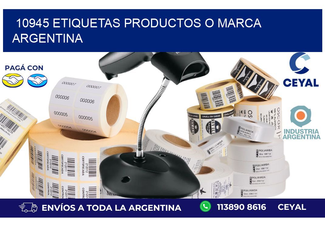 10945 ETIQUETAS PRODUCTOS O MARCA ARGENTINA