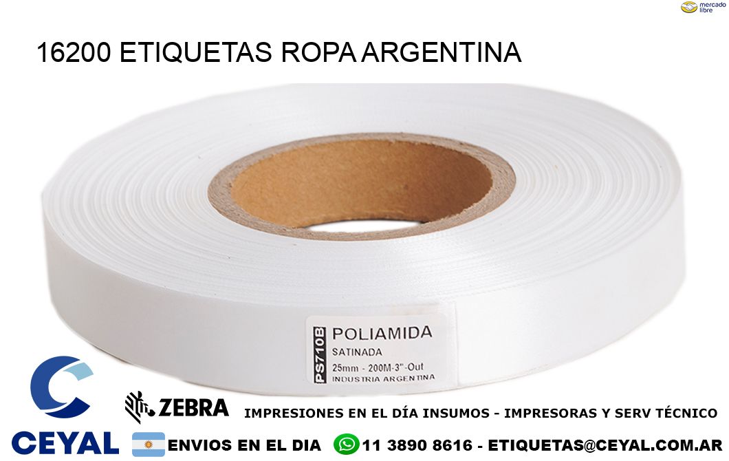 16200 ETIQUETAS ROPA ARGENTINA
