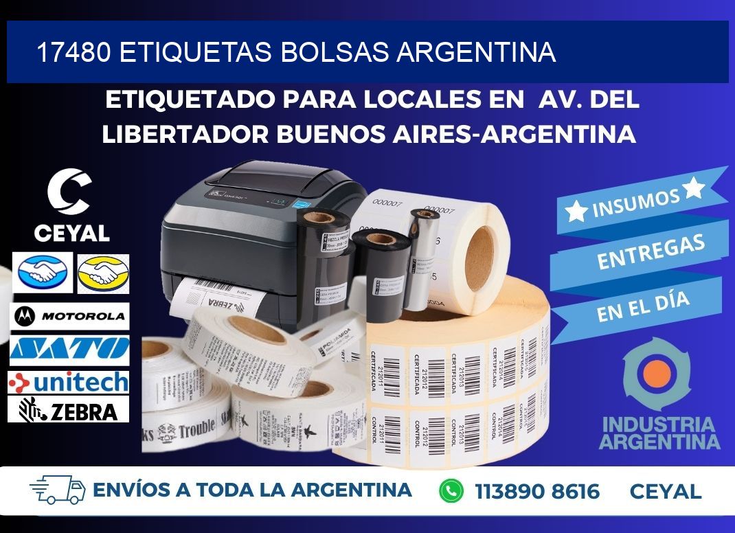 17480 ETIQUETAS BOLSAS ARGENTINA