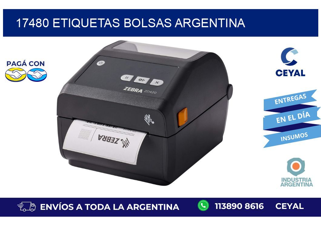 17480 ETIQUETAS BOLSAS ARGENTINA
