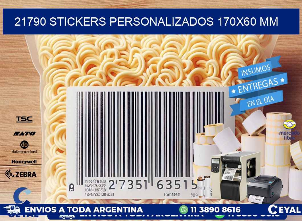 21790 STICKERS PERSONALIZADOS 170x60 mm