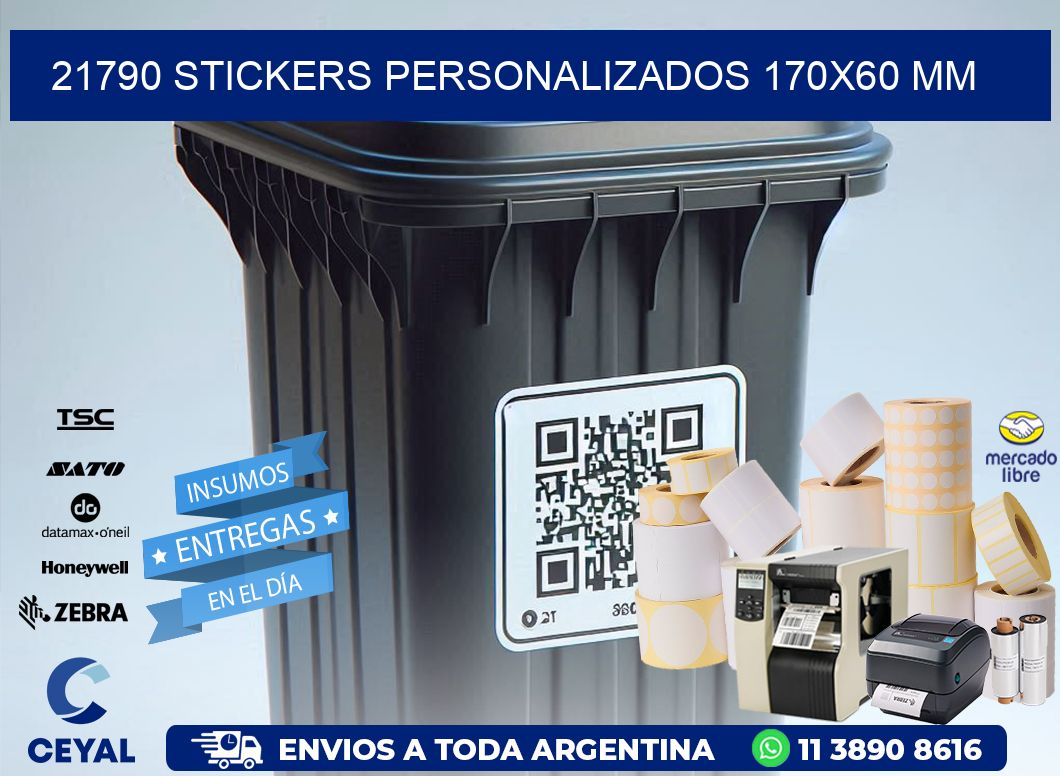 21790 STICKERS PERSONALIZADOS 170x60 mm