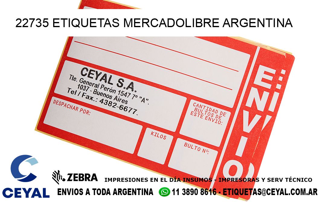 22735 ETIQUETAS MERCADOLIBRE ARGENTINA
