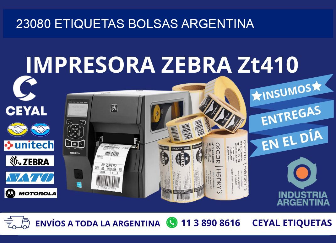 23080 ETIQUETAS BOLSAS ARGENTINA