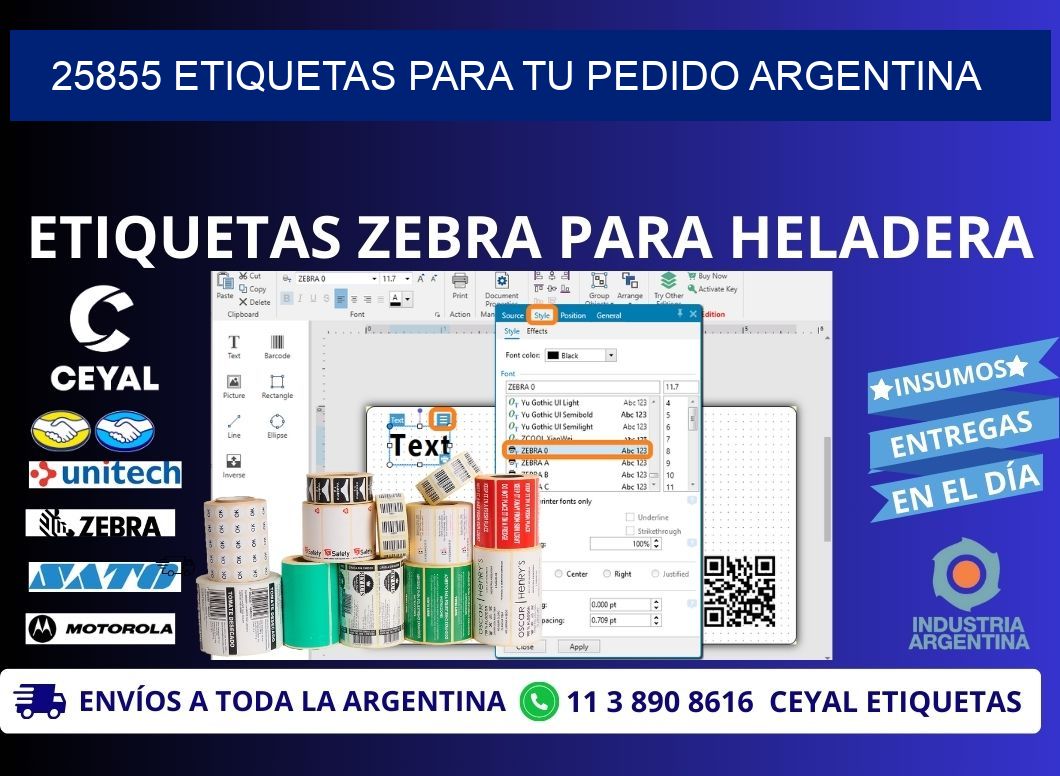 25855 ETIQUETAS PARA TU PEDIDO ARGENTINA