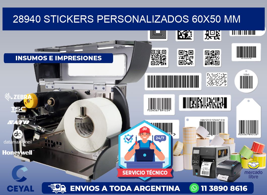 28940 STICKERS PERSONALIZADOS 60x50 mm