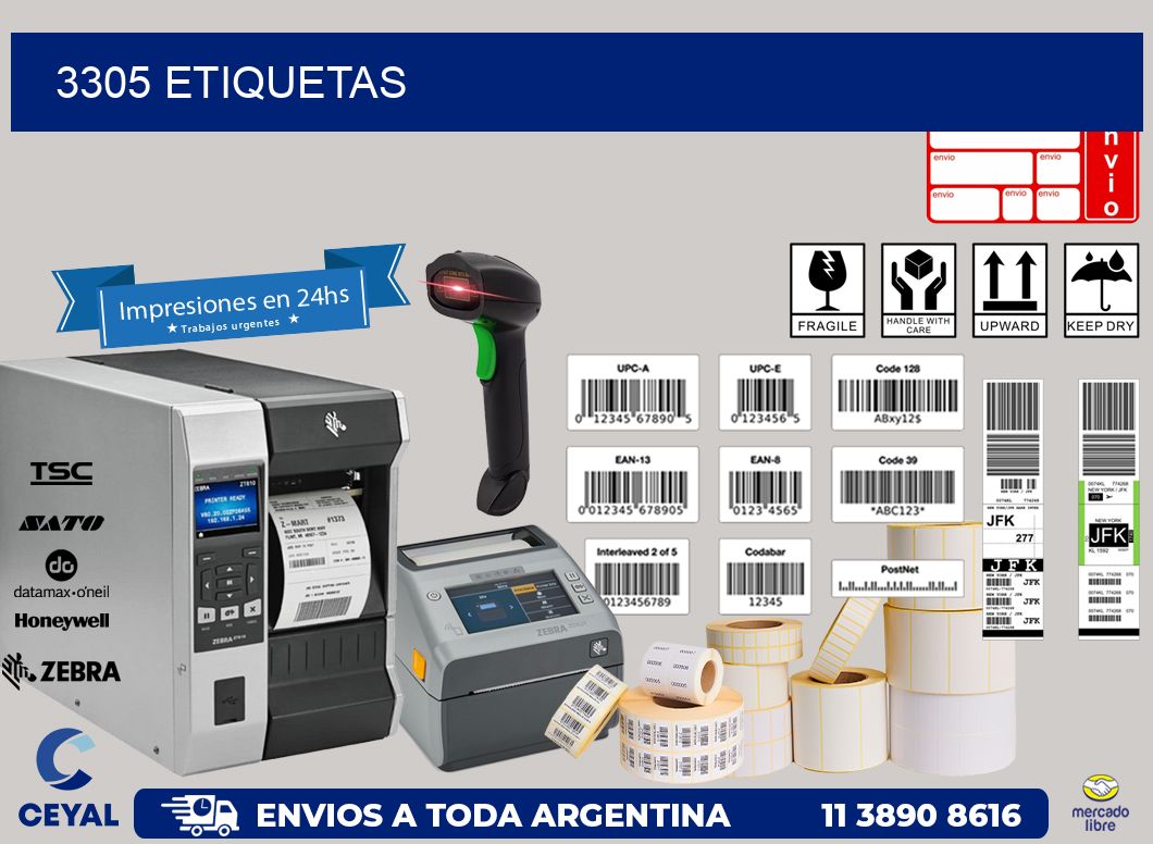 3305 ETIQUETAS