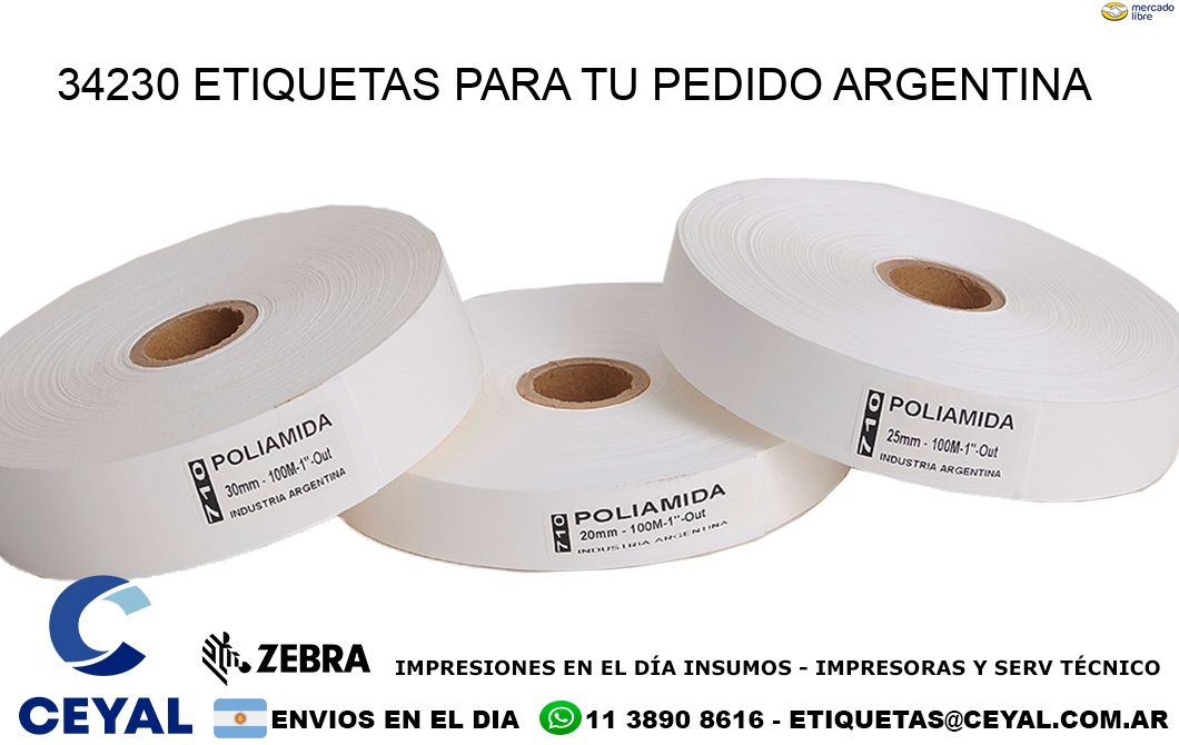 34230 ETIQUETAS PARA TU PEDIDO ARGENTINA