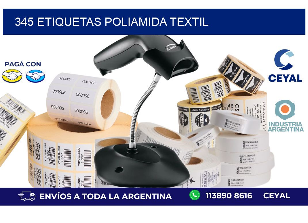 345 ETIQUETAS POLIAMIDA TEXTIL