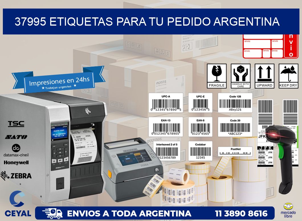 37995 ETIQUETAS PARA TU PEDIDO ARGENTINA