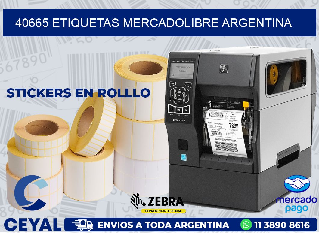 40665 ETIQUETAS MERCADOLIBRE ARGENTINA