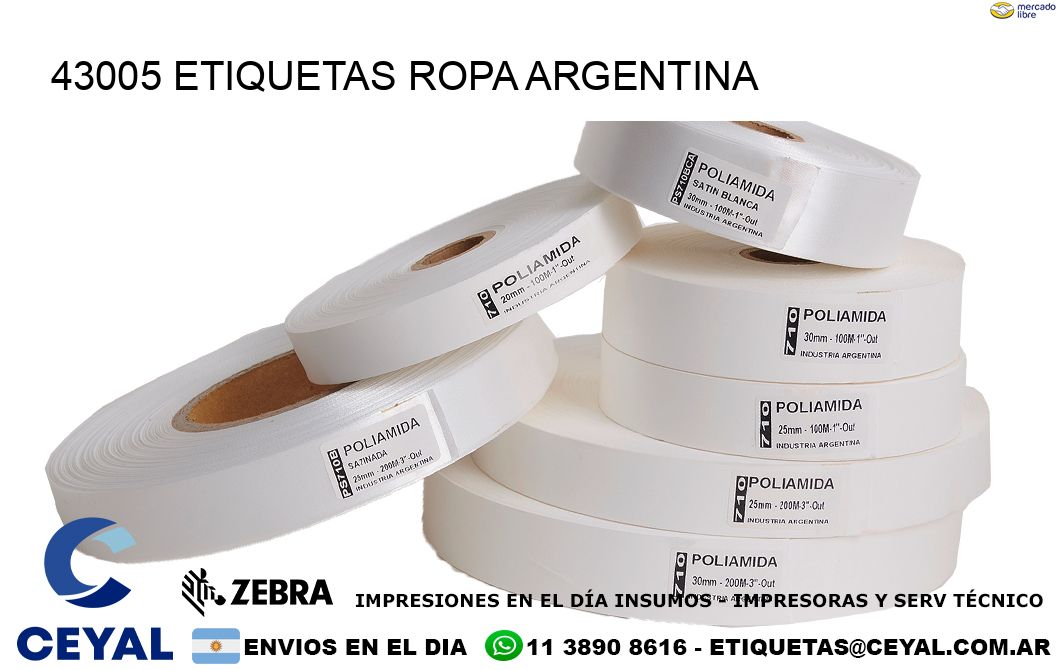 43005 ETIQUETAS ROPA ARGENTINA