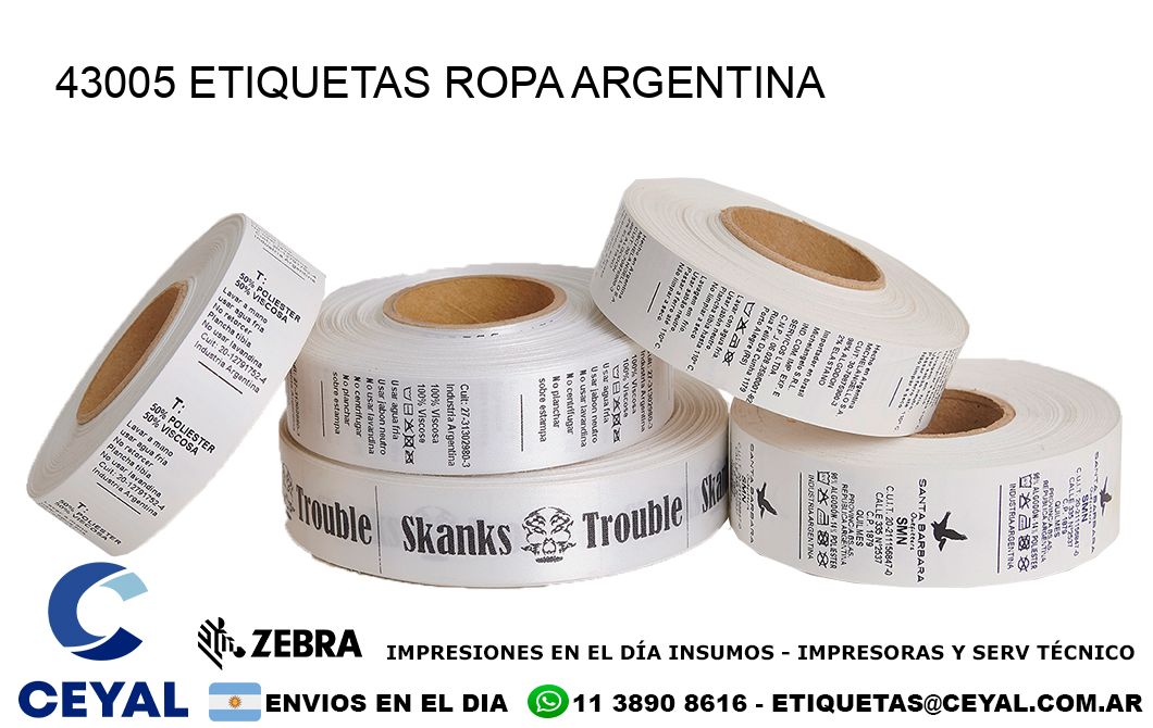 43005 ETIQUETAS ROPA ARGENTINA