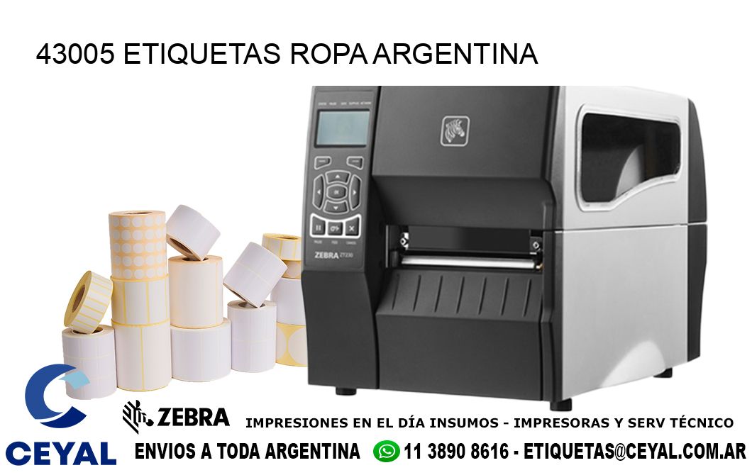 43005 ETIQUETAS ROPA ARGENTINA