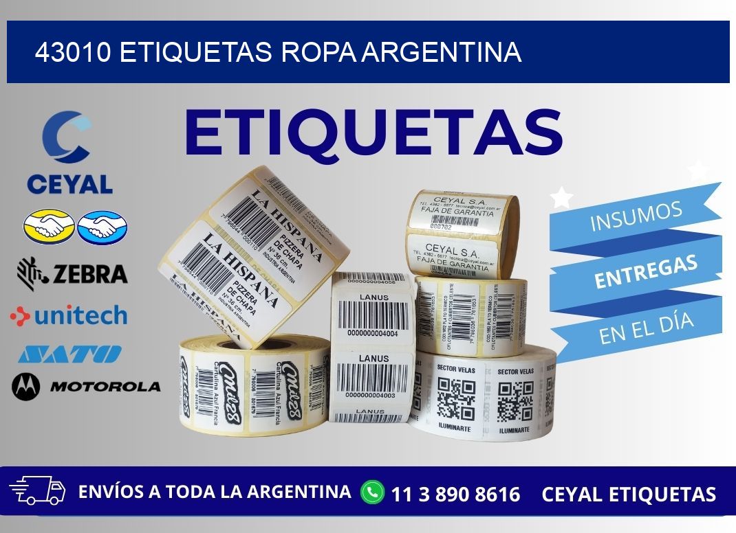 43010 ETIQUETAS ROPA ARGENTINA