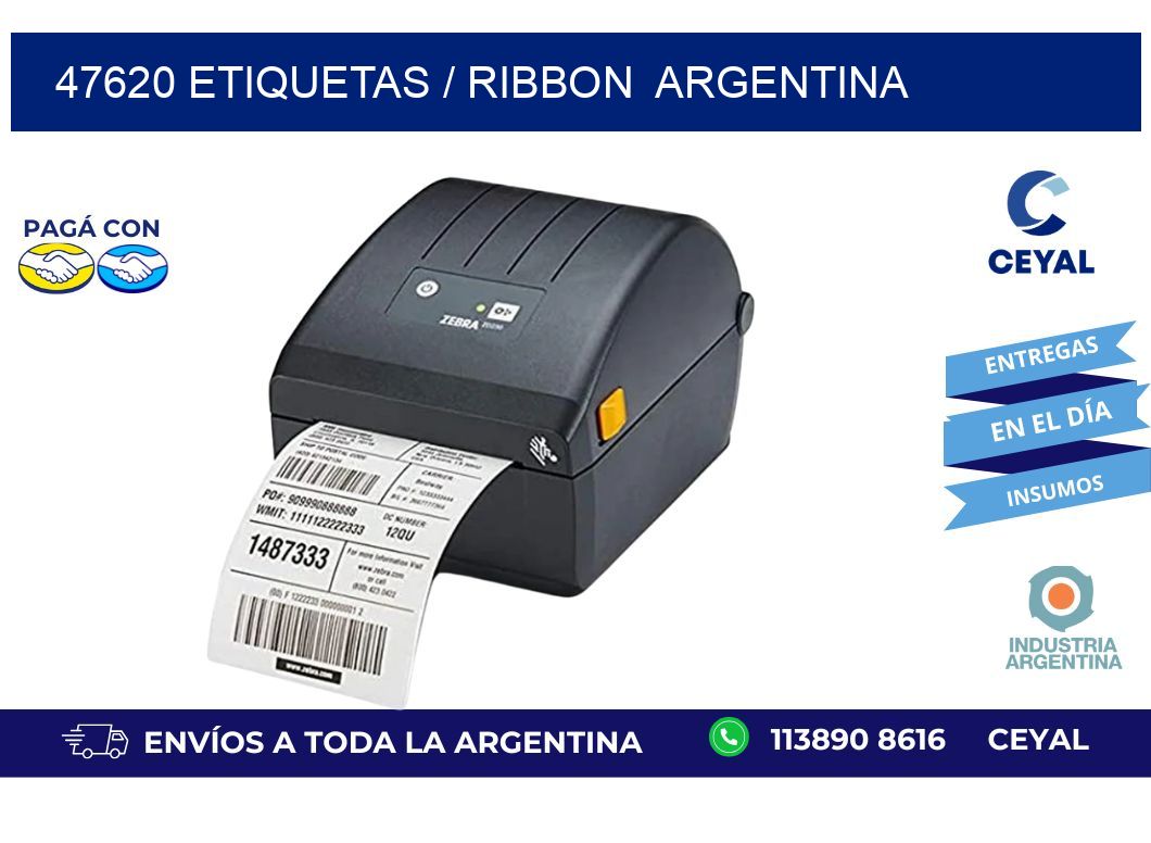 47620 ETIQUETAS / RIBBON  ARGENTINA
