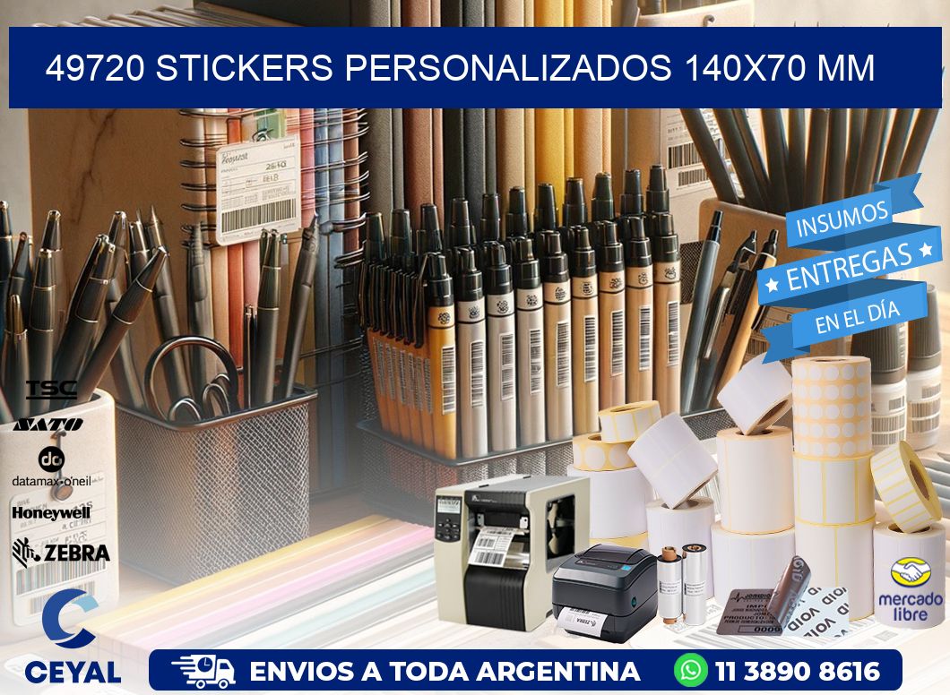 49720 STICKERS PERSONALIZADOS 140x70 mm