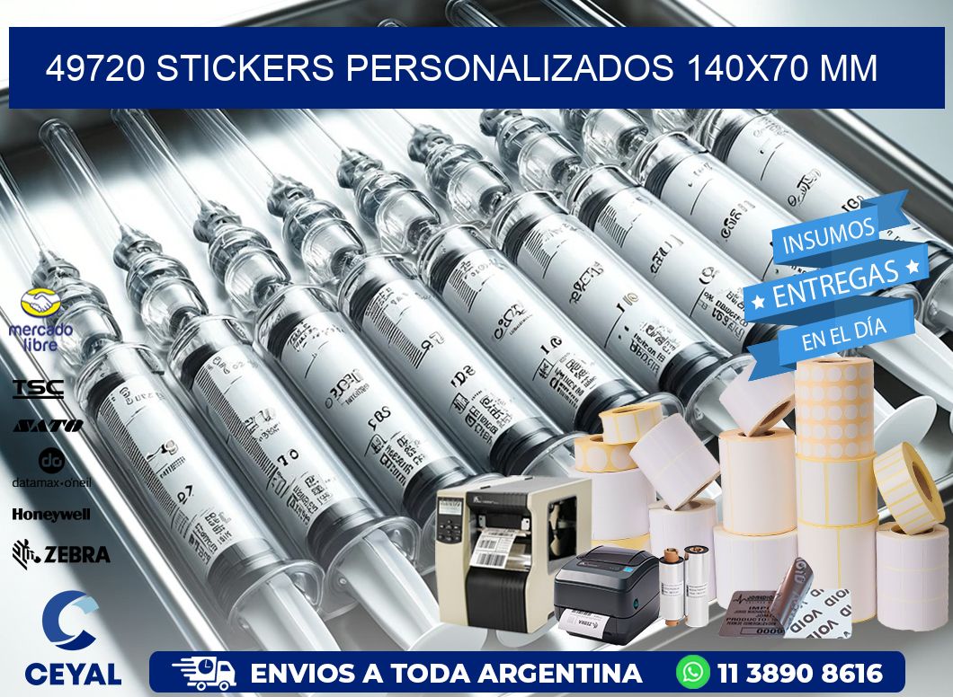 49720 STICKERS PERSONALIZADOS 140×70 mm