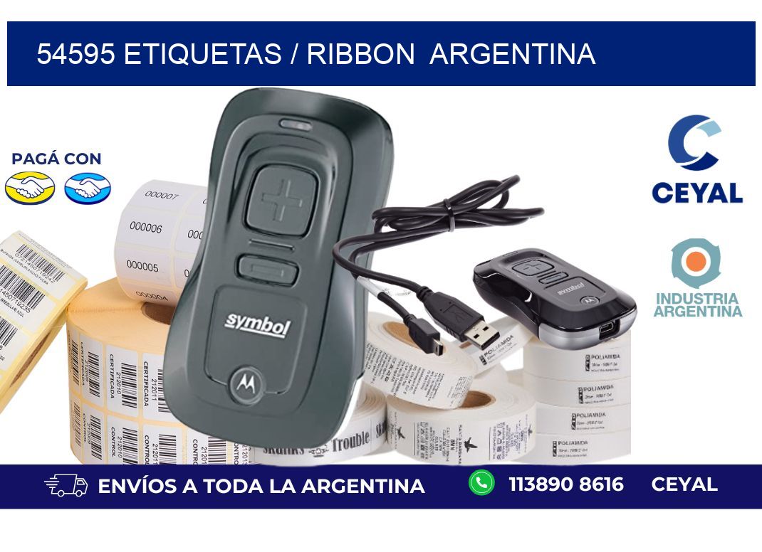 54595 ETIQUETAS / RIBBON ARGENTINA