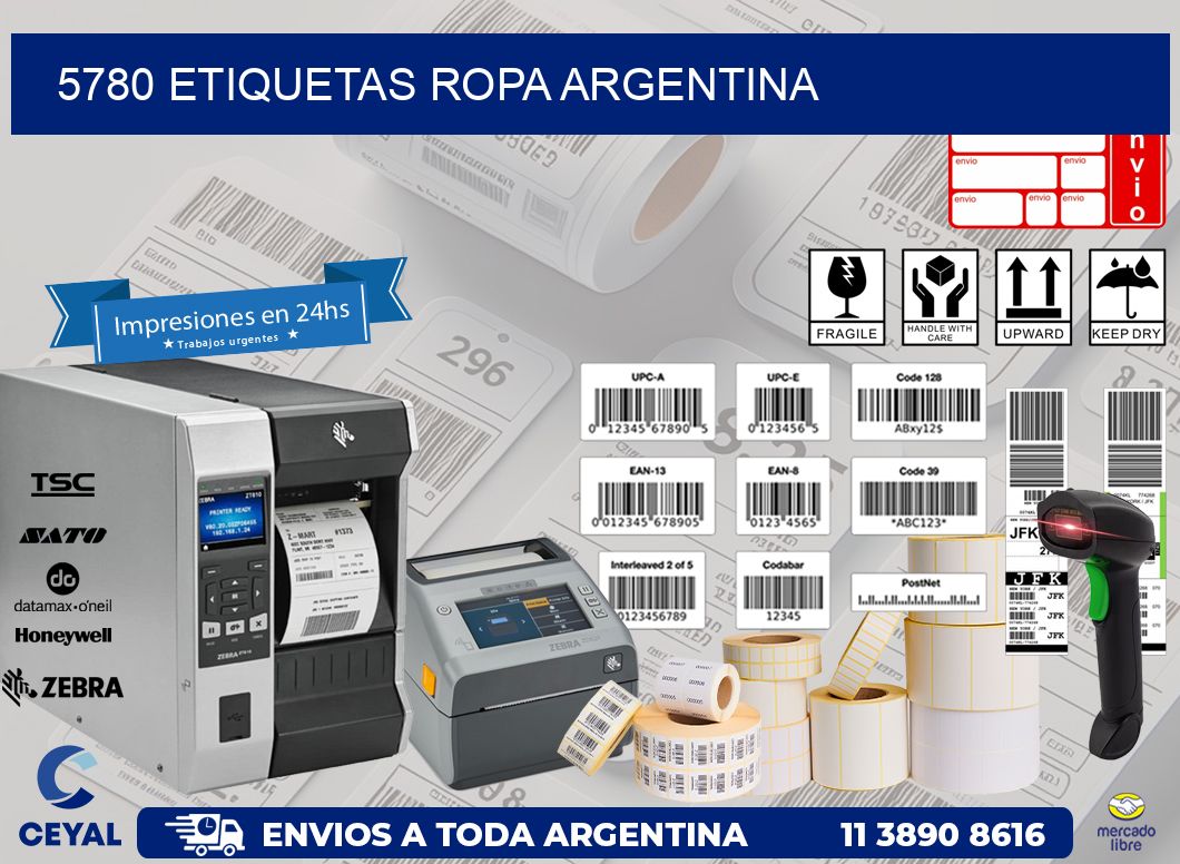 5780 ETIQUETAS ROPA ARGENTINA