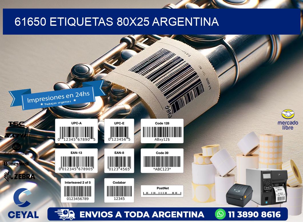 61650 ETIQUETAS 80x25 argentina