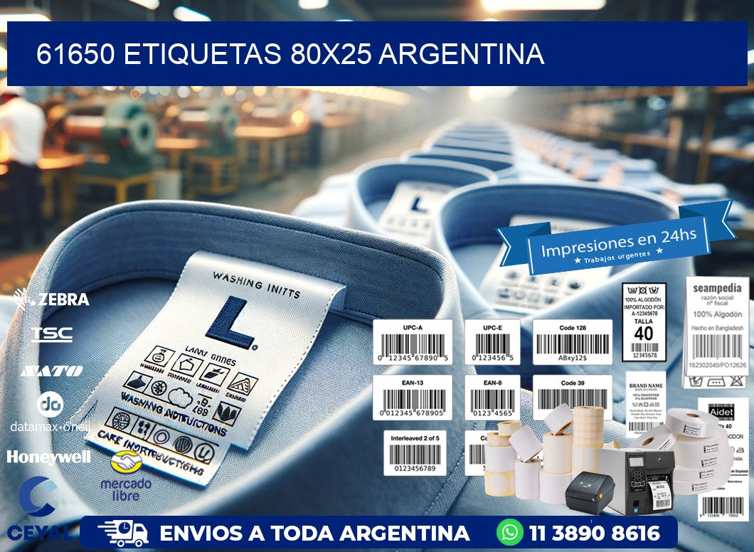 61650 ETIQUETAS 80x25 argentina