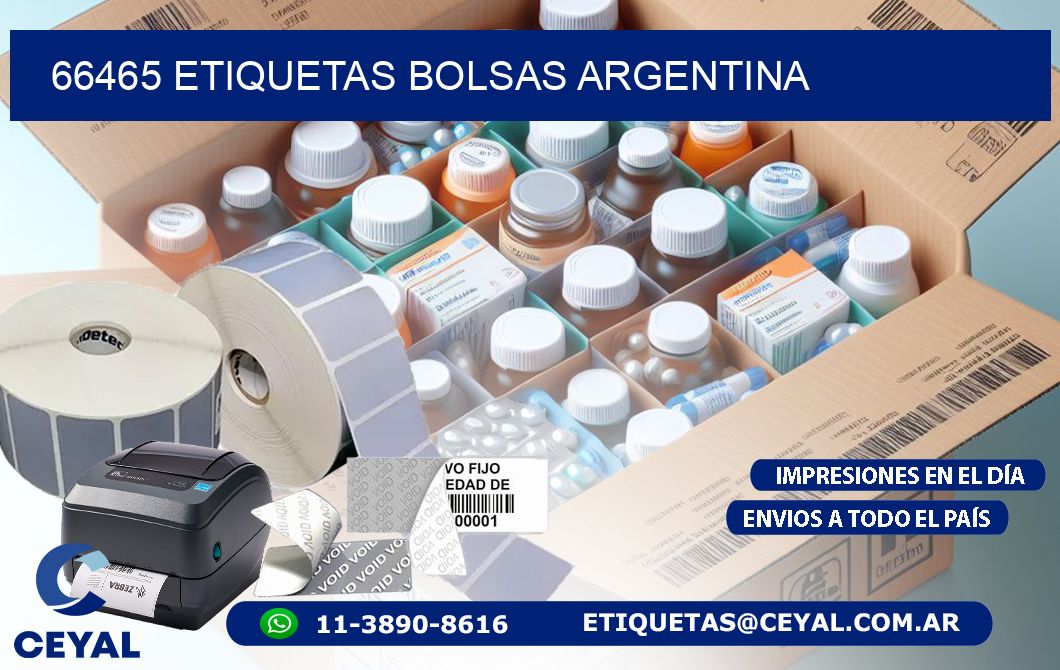 66465 ETIQUETAS BOLSAS ARGENTINA