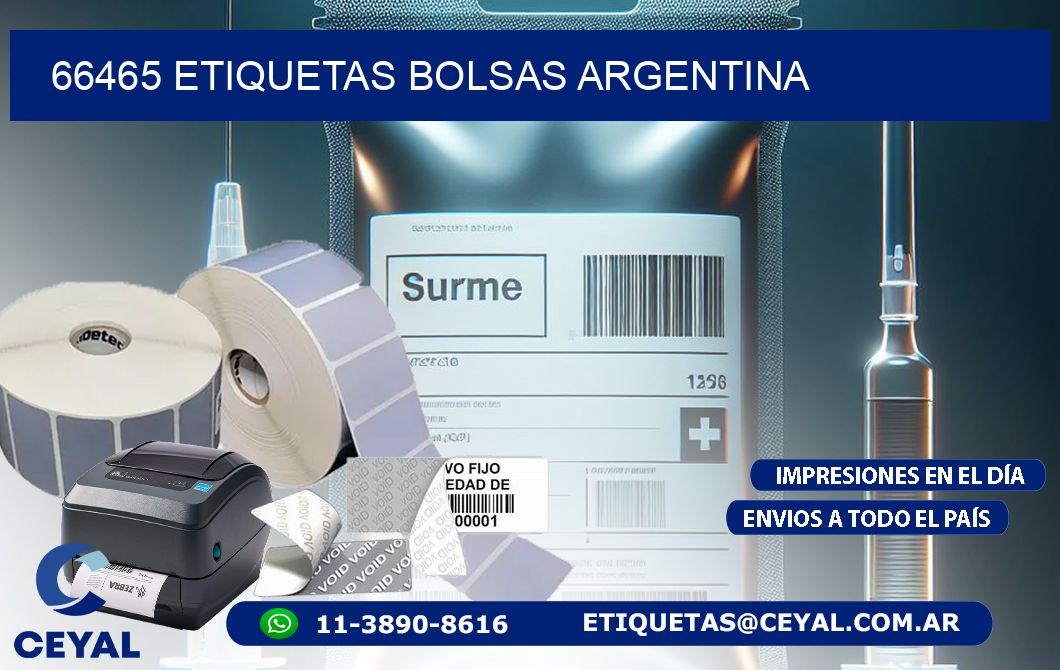 66465 ETIQUETAS BOLSAS ARGENTINA