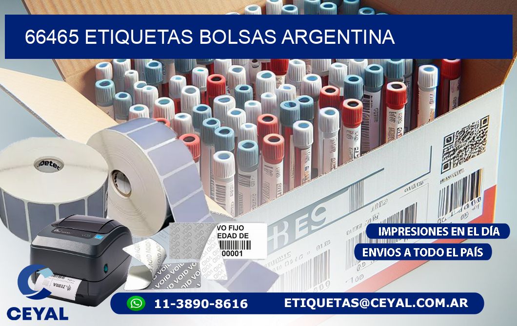 66465 ETIQUETAS BOLSAS ARGENTINA
