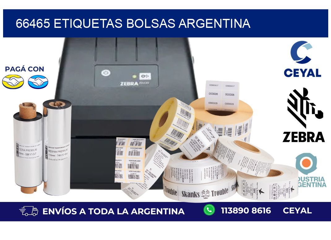 66465 ETIQUETAS BOLSAS ARGENTINA