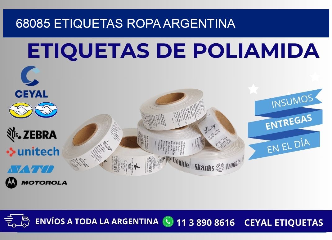 68085 ETIQUETAS ROPA ARGENTINA