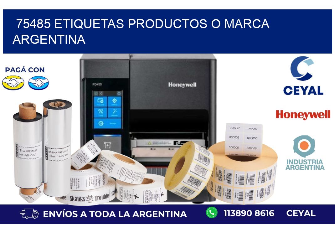 75485 ETIQUETAS PRODUCTOS O MARCA ARGENTINA