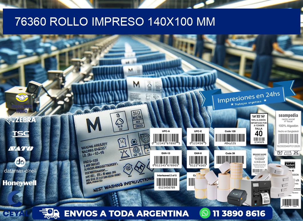 76360 ROLLO IMPRESO 140x100 mm