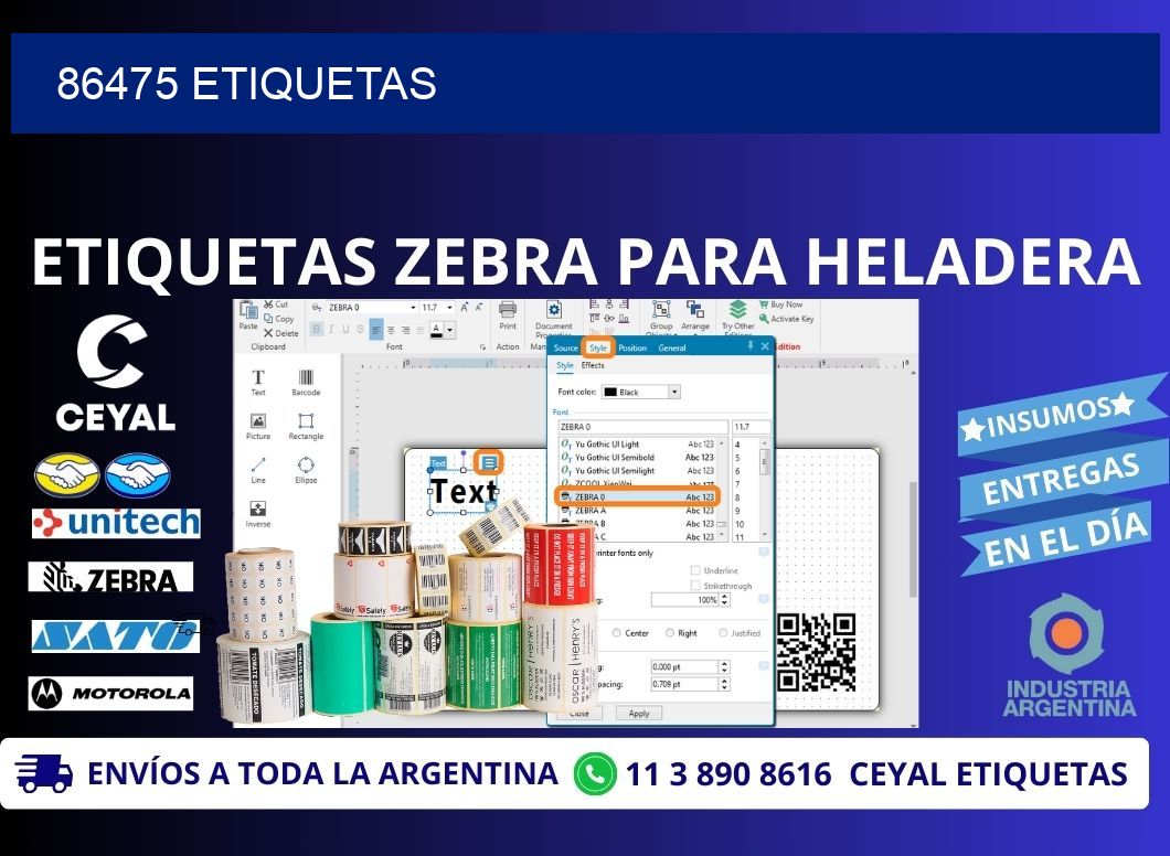 86475 ETIQUETAS