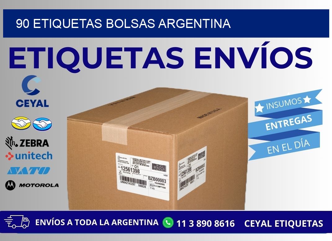 90 ETIQUETAS BOLSAS ARGENTINA