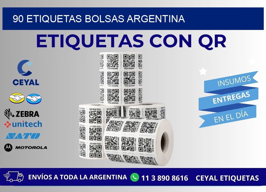 90 ETIQUETAS BOLSAS ARGENTINA