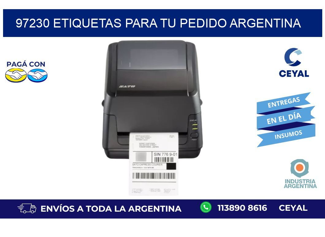 97230 ETIQUETAS PARA TU PEDIDO ARGENTINA