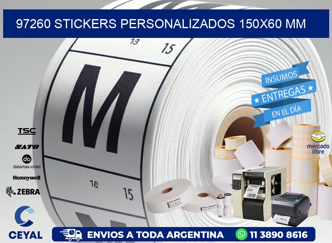 97260 STICKERS PERSONALIZADOS 150x60 mm