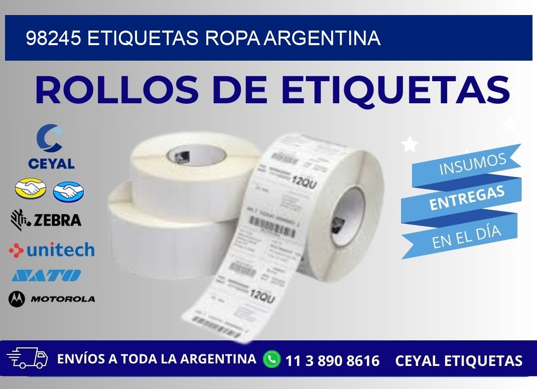 98245 ETIQUETAS ROPA ARGENTINA
